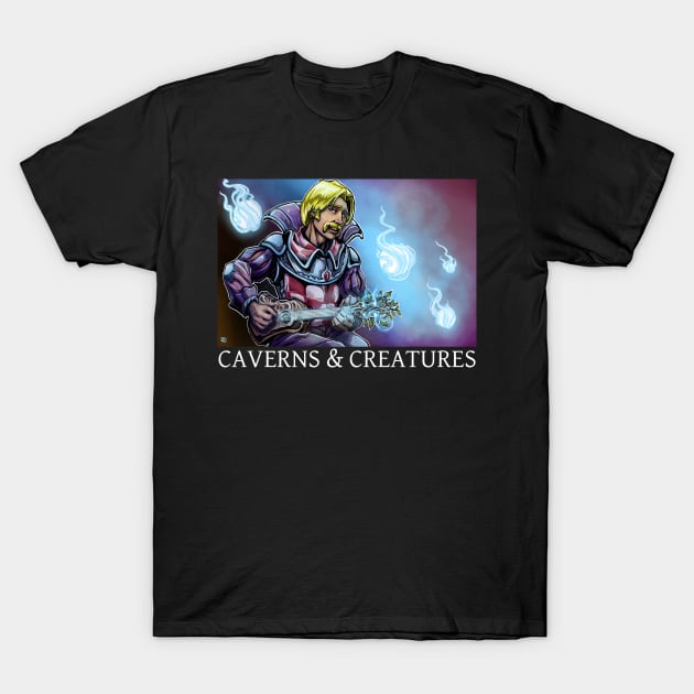 Caverns & Creatures: Dancing Lights T-Shirt by robertbevan